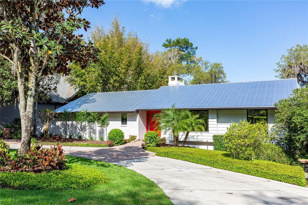 New metal roof, paint, landscaping