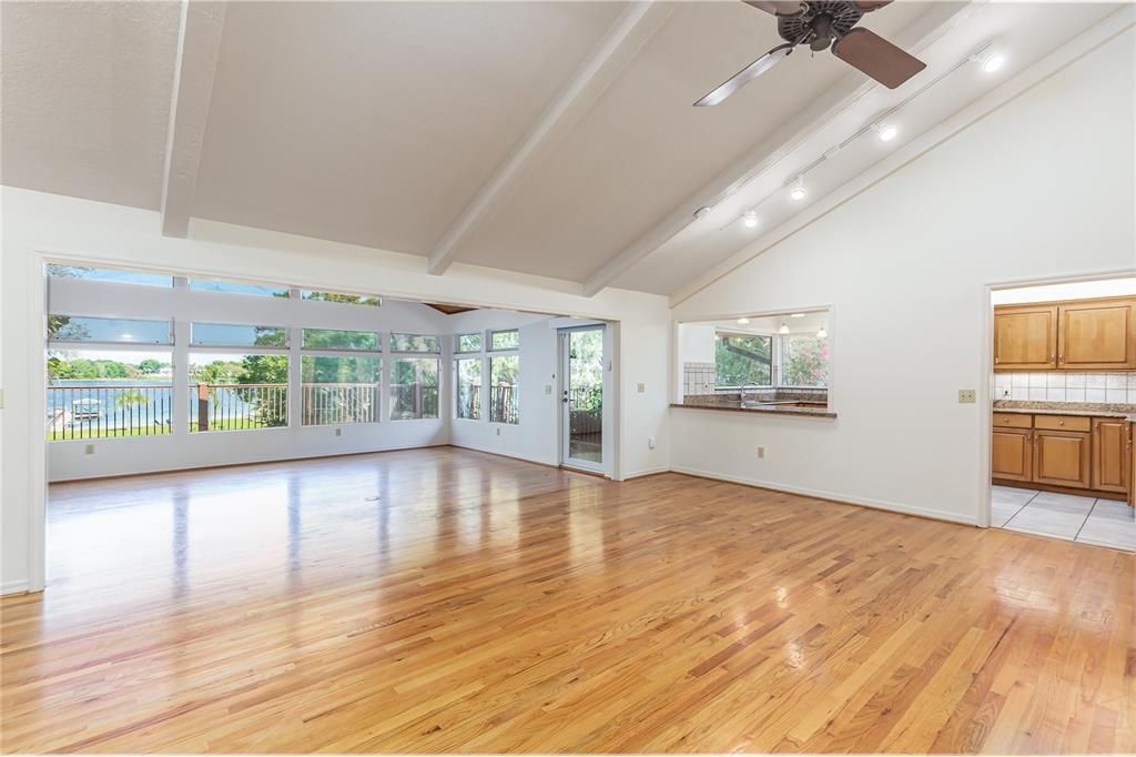 Gorgeous wood floors throughout main level living, family , and dining rooms