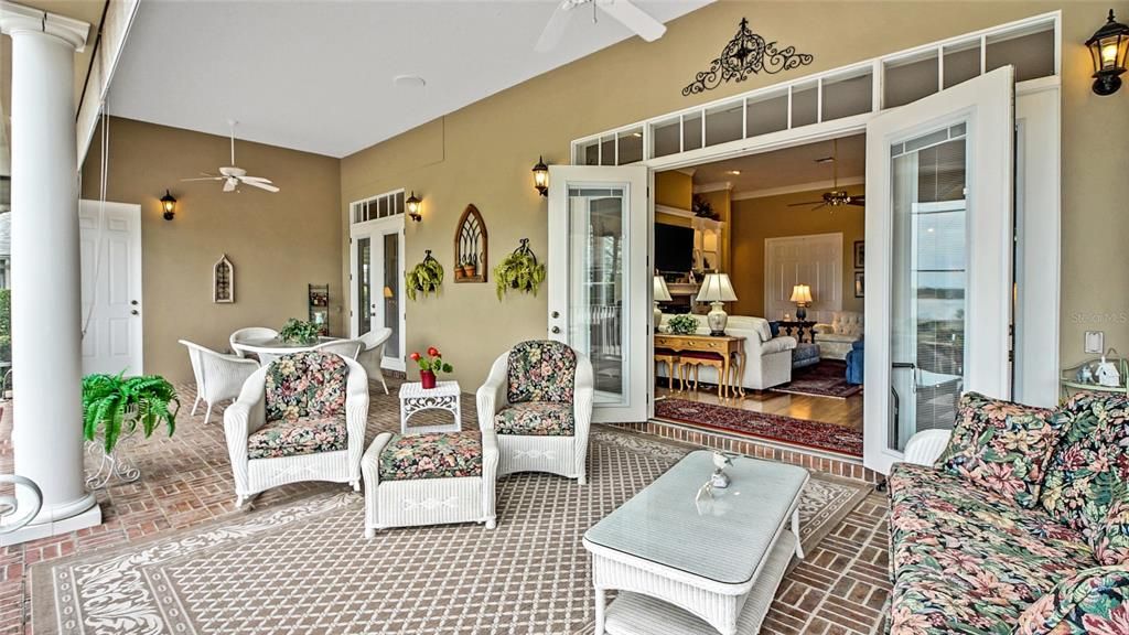 Imagine sitting here watching your children or grandchildren enjoy swimming in the pool or entertaining friends and family.  This area is perfect!!