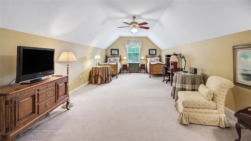 The bonus room upstairs has a private full bath as well and could easily be converted into another bedroom if needed - it is large enough it could be a wonderful shared space.  It could be a game room, craft room - it is all up to you and your imagination!