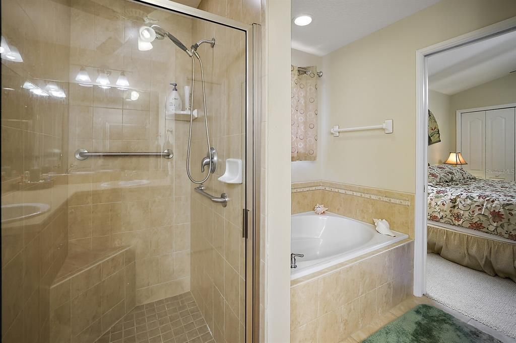 Tiled Shower in Master Bathroom