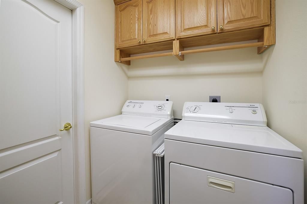 Laundry Room with Extra Cabinets.