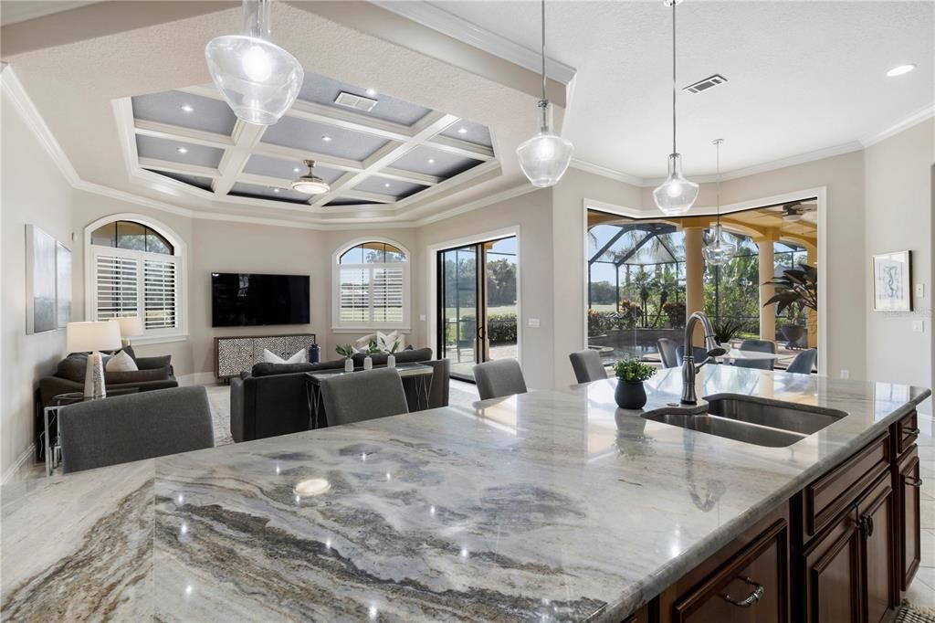 View of Family Room from Kitchen