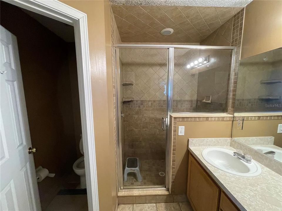 Large shower in owner bath