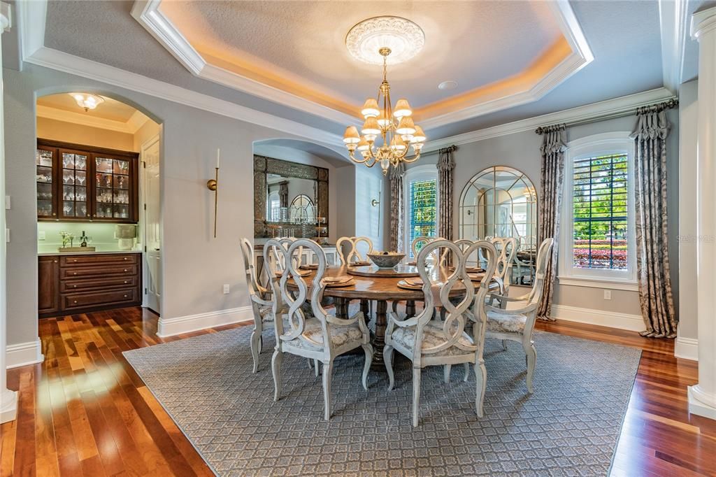 Formal dining room with butler's pantry