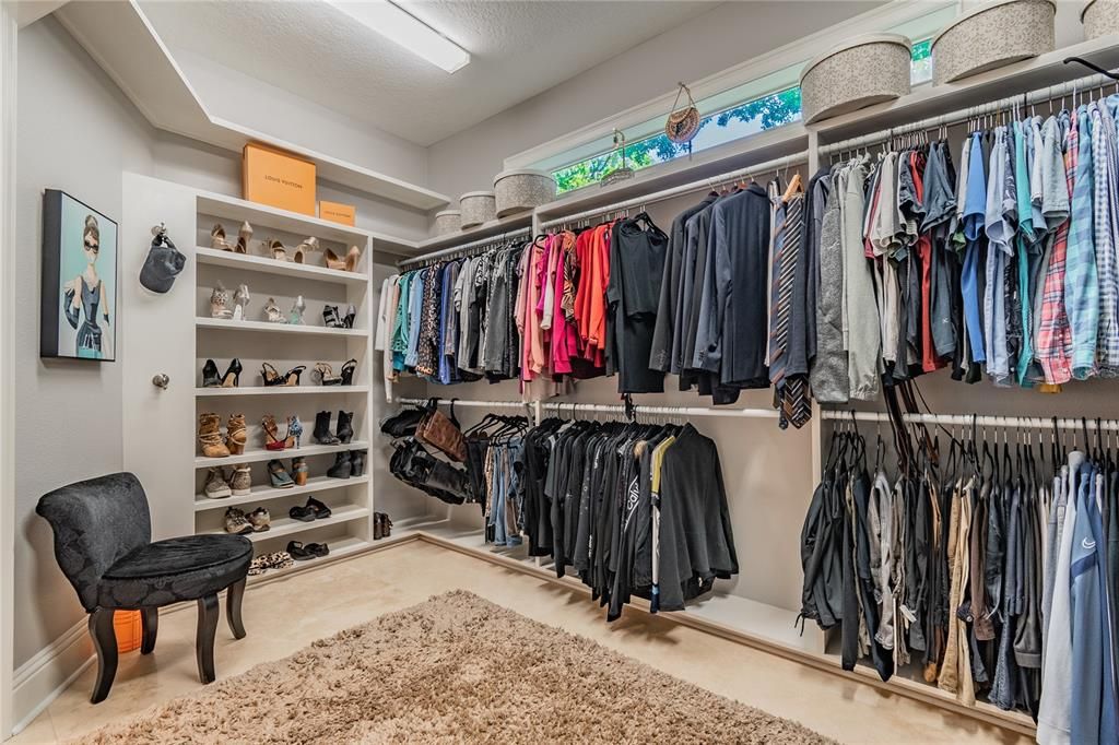 Primary Closet with plenty of room for expansion