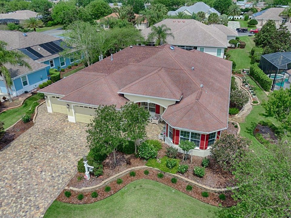 AERIAL SHOWING THIS BEAUTIFULLY LANDSCAPED HOME!
