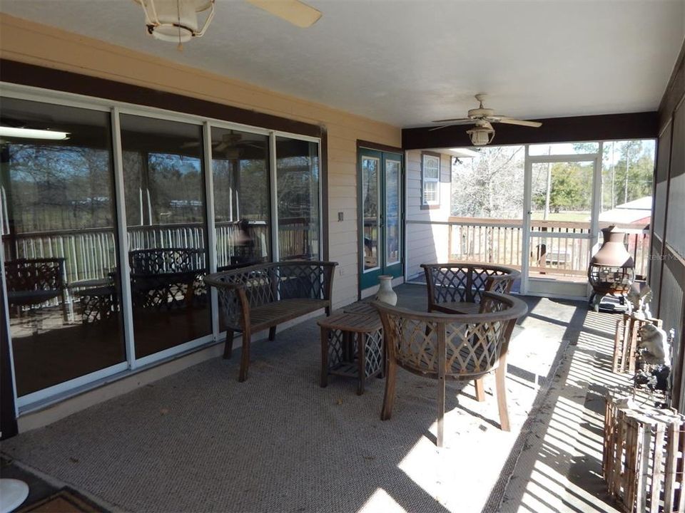 Main living area screen porch