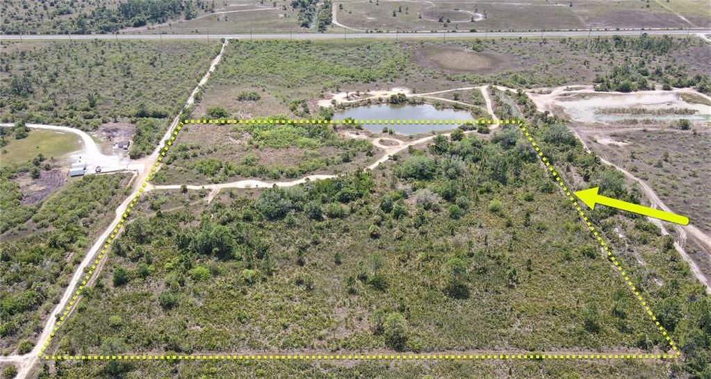 South facing - Hwy 74 at top of photo