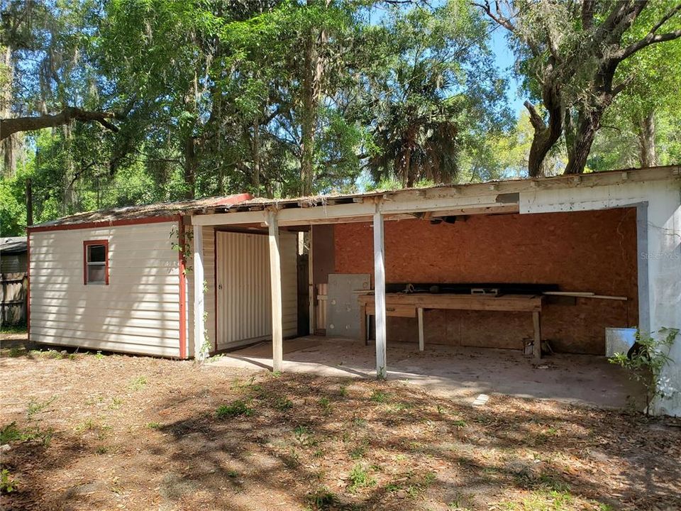 Shed With Covered Area