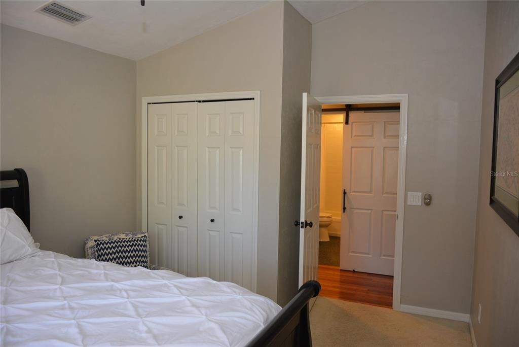 Guest bedroom directly across from hall bath.