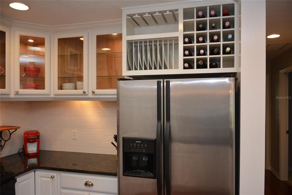 Wine cabinet and dish storage