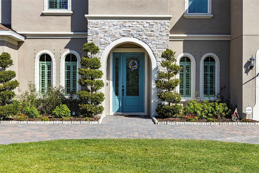 Entryway welcoming you home to this lakefront oasis.