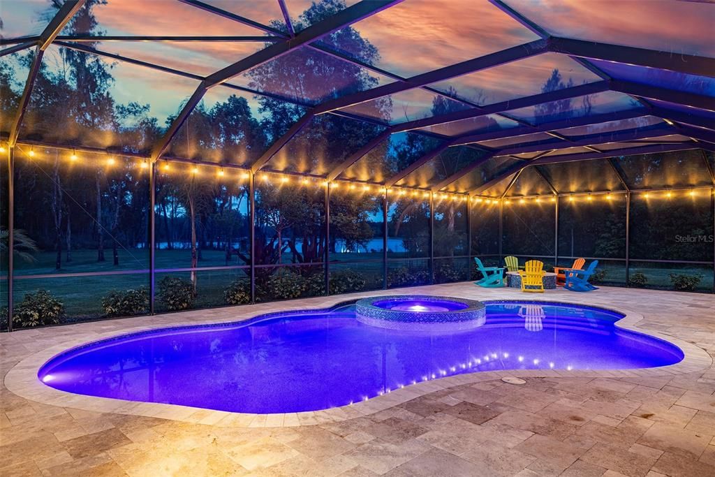 Pool was meant for entertaining and enjoy both the warm Florida days and comfortable nights.