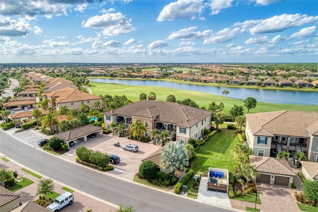 With beautiful golf course and pond views behind you.