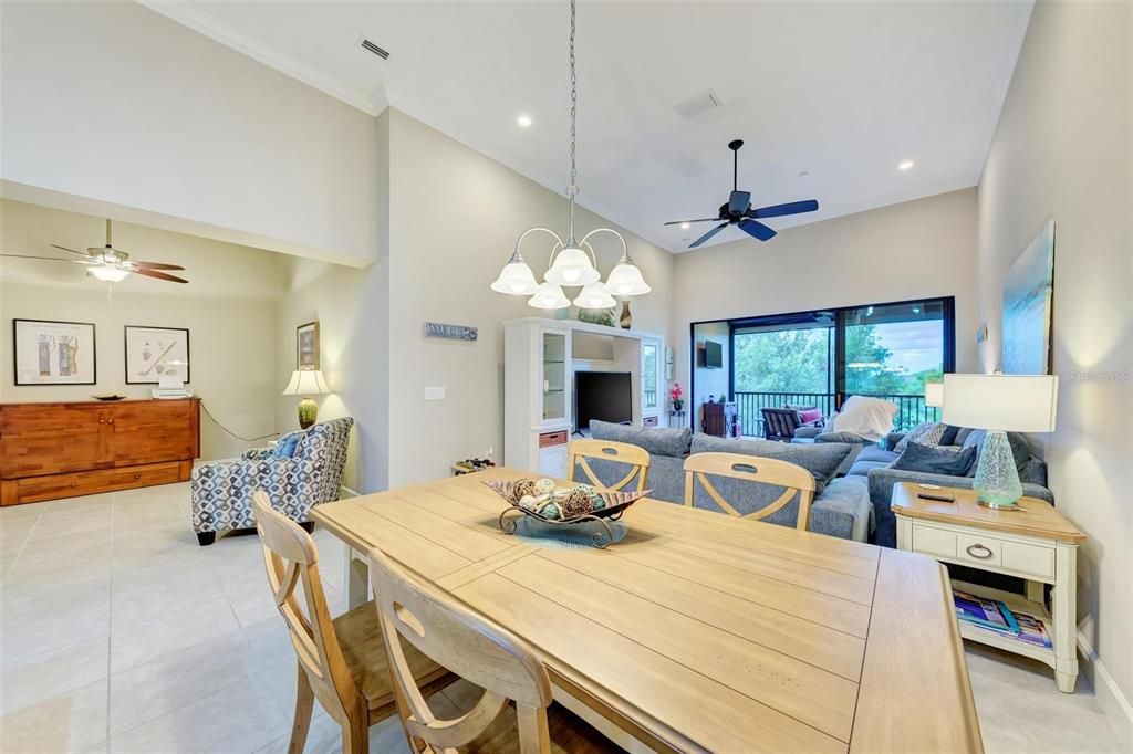 View of the den from the dining table