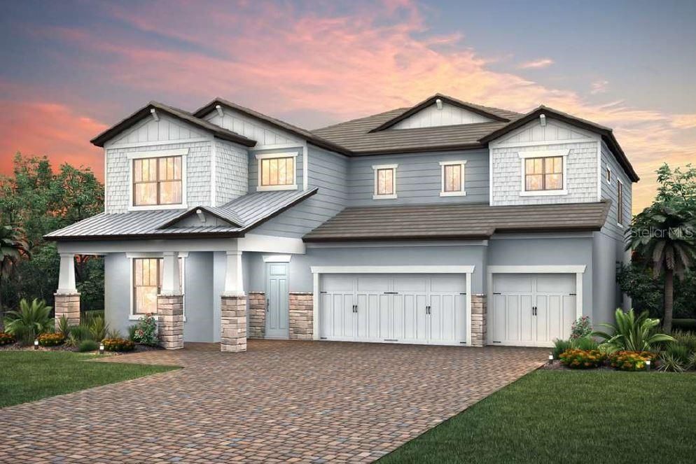 Exterior Design- Artist rendering for this new construction home. Pictures are for illustration purposes only. Elevations, colors and options may vary.