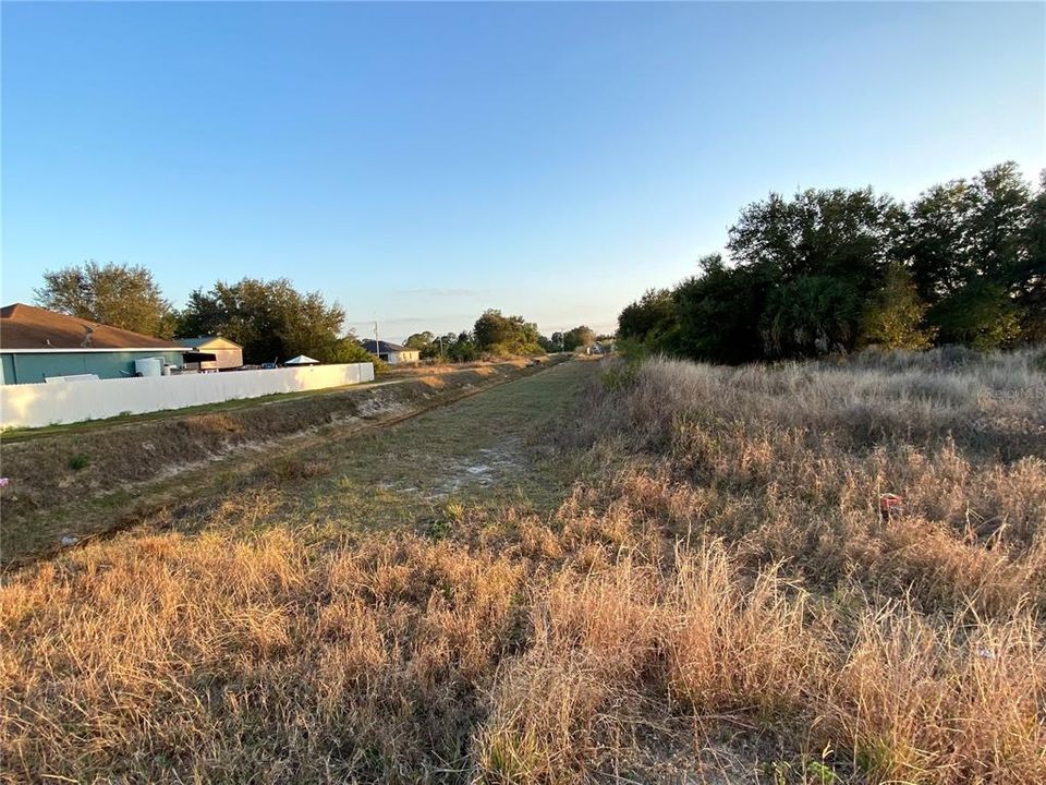 Closer View of Drainage canal running alongside the lot