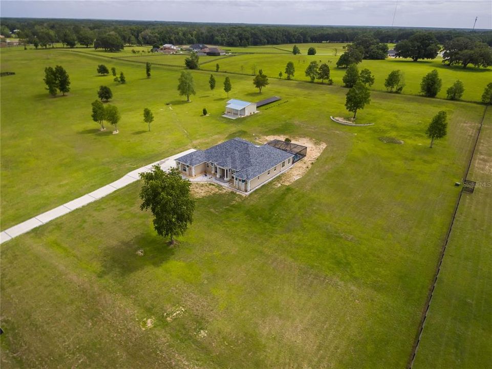 Front Arial View of acreage