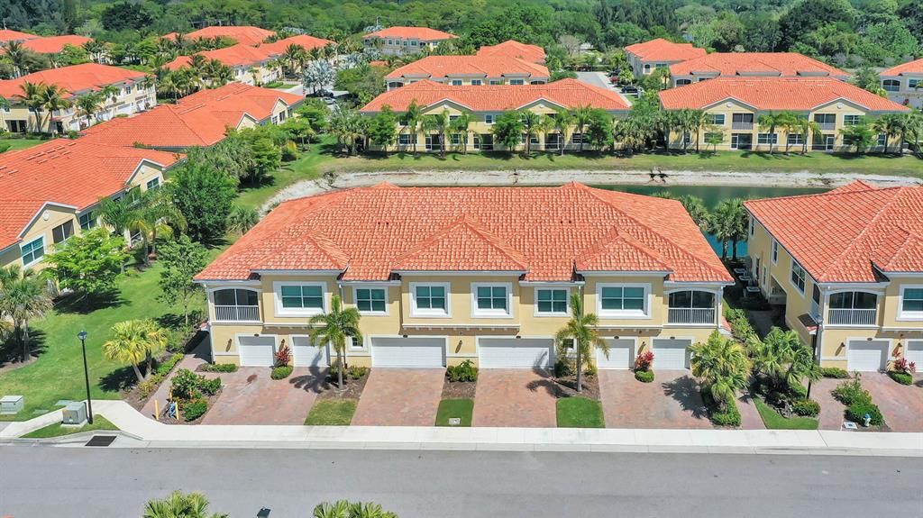 Two car garage and dual parking area.  Main entrance is to right.