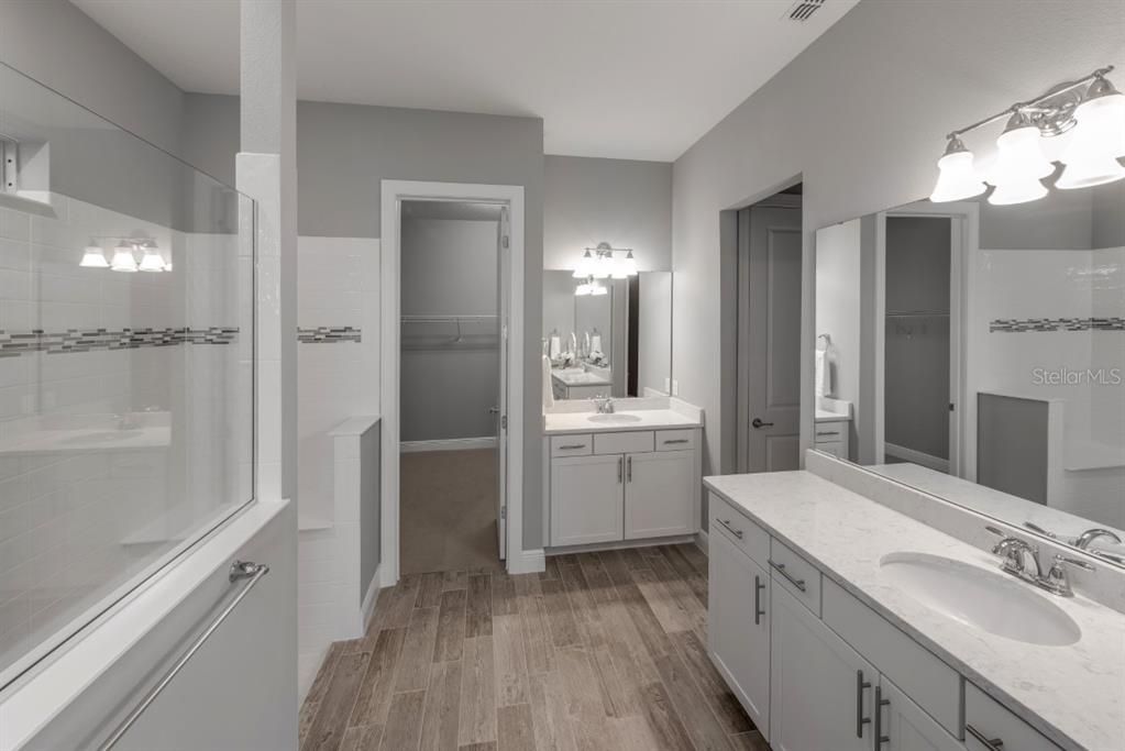 Master Bathroom; Model Home Design- Pictures are for illustration purposes only. Elevations, colors and options may vary. Furniture is for model home only.