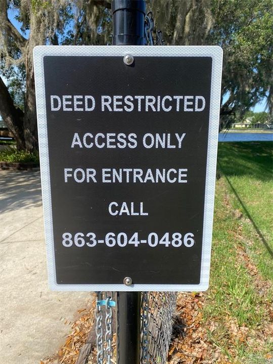 Deeded access signage for residence only