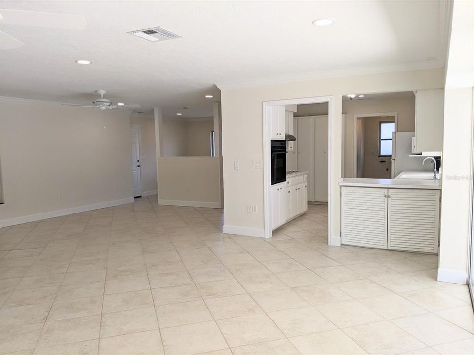 Living area looking towards kitchen