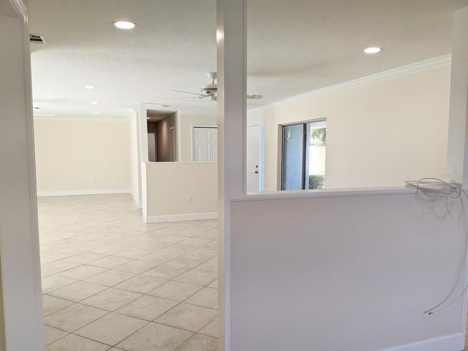 Living area from dining area