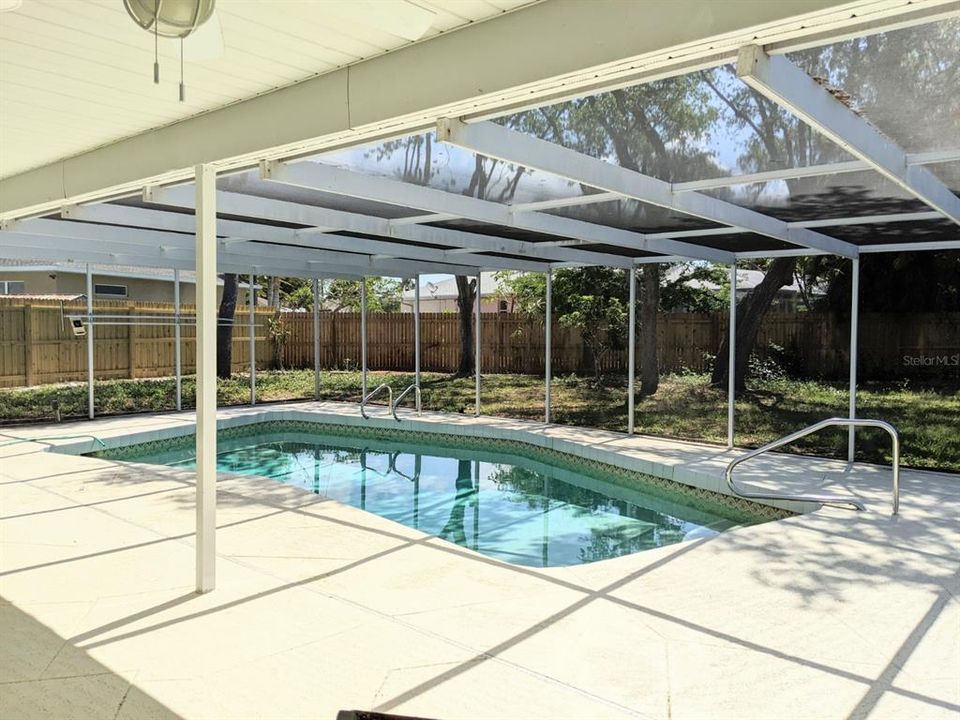 Caged Pool with large deck