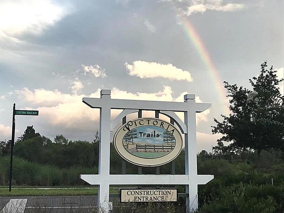 Entrance to Victoria Trails off Taylor Rd.