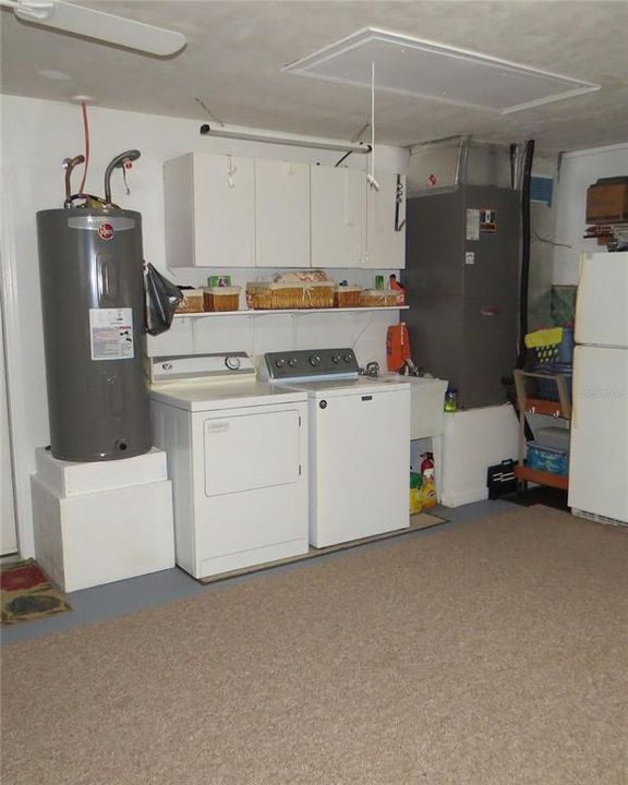 Utility room with space for storage, exercise