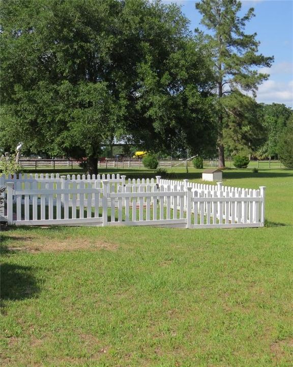 fenced area for pets