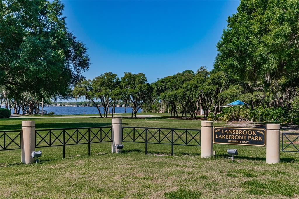 Lakefront Park on Lake Tarpon