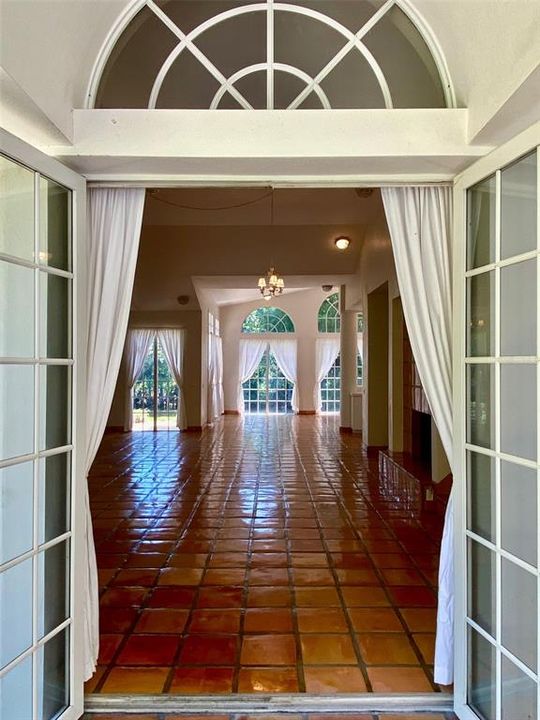 French doors to entrance