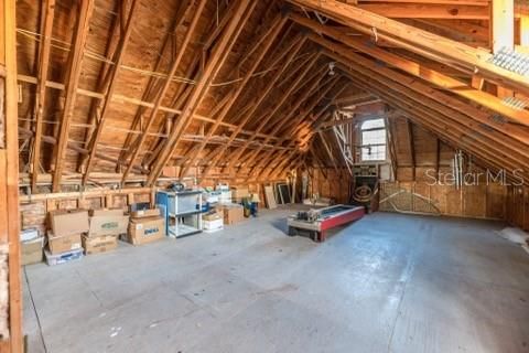 2068 SqFt Unfinished Attic Space - Another Angle Toward Front