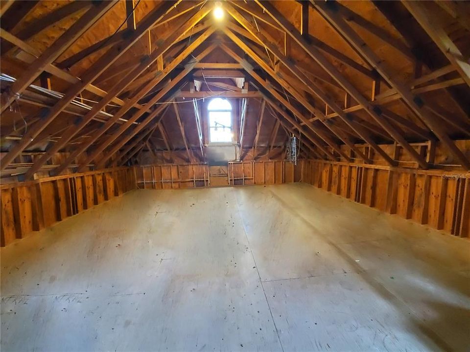 Unfinished Attic Space Towards the Front of the Home