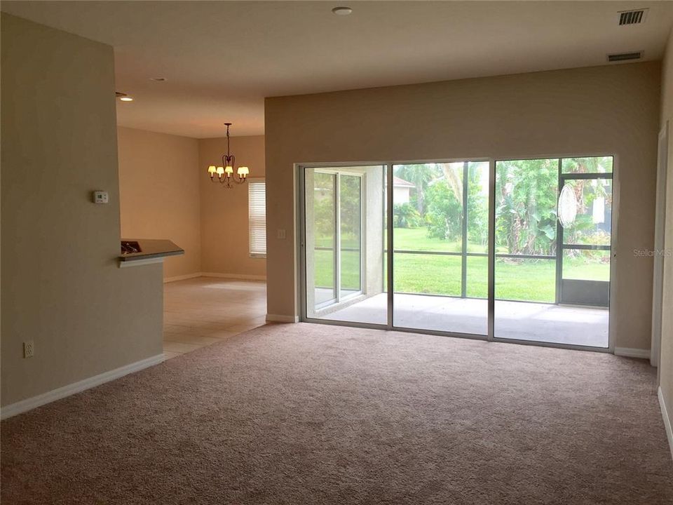 Living Room with sliding doors to Lanai