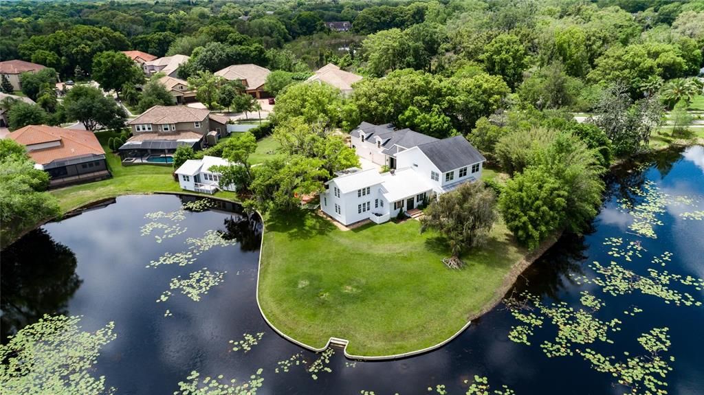 Aerial from back of the property.