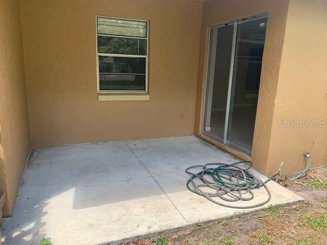 Concrete patio area