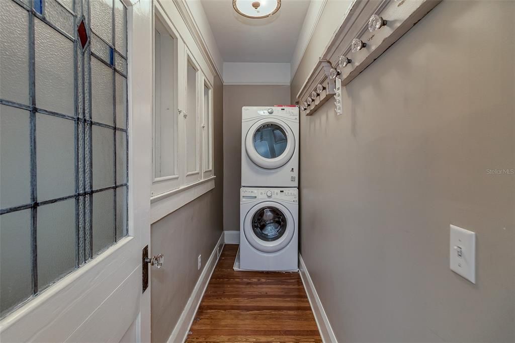 Laundry closet off kitchen (washer and dryer included in the sale)