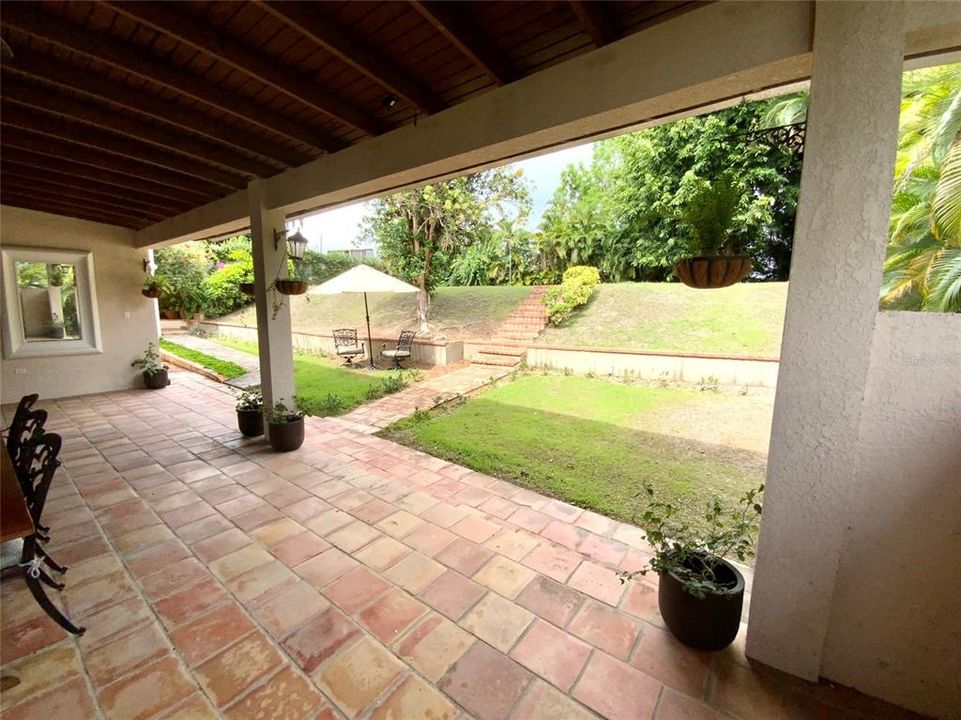 Beautiful Spanish tiles at the terrace