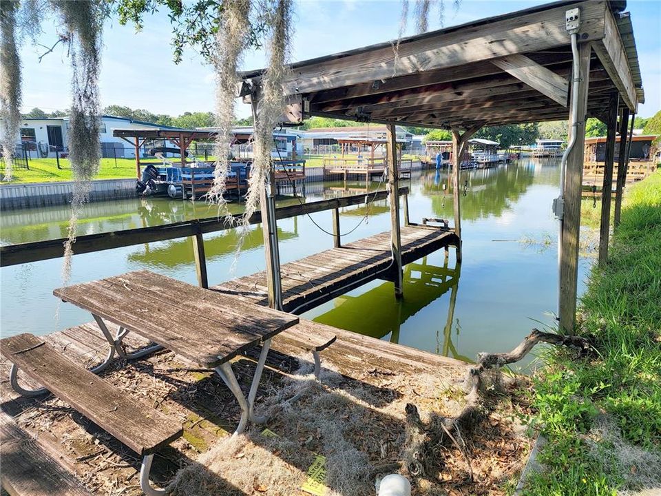 Boat lift and dock