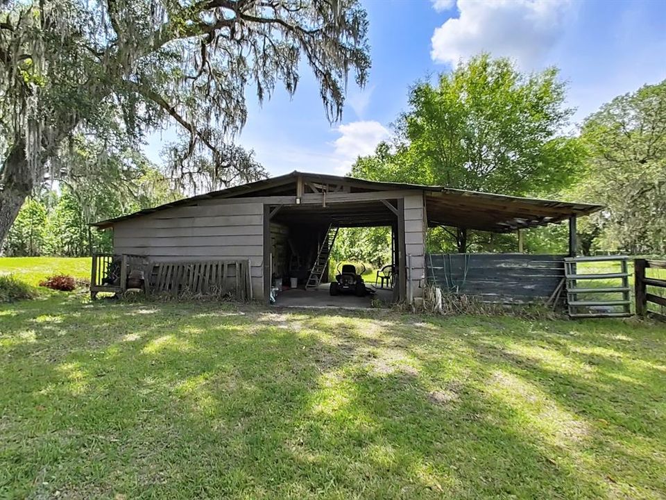 Old Pole Barn, with two stalls to the pasture area