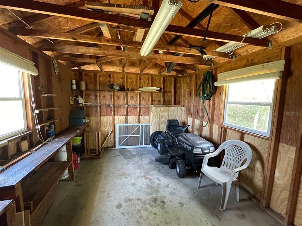 Storage/Workshop shed in back yard