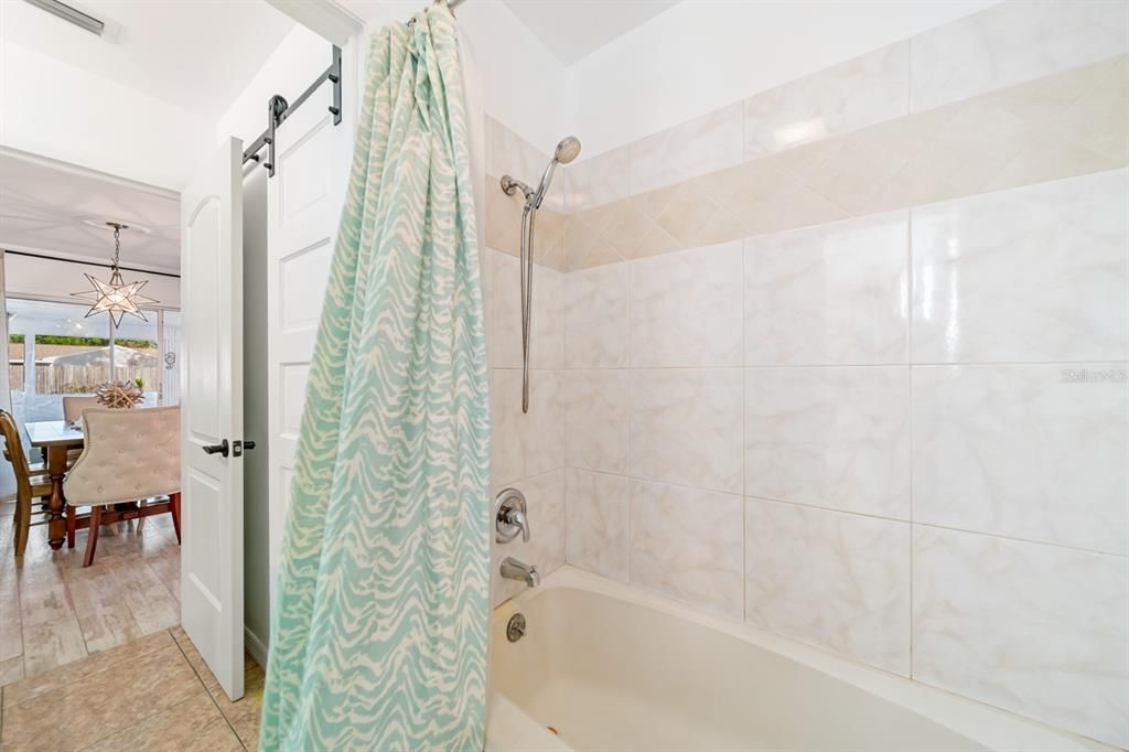 Bath/Shower Room in between Sink/Toilet Rooms...