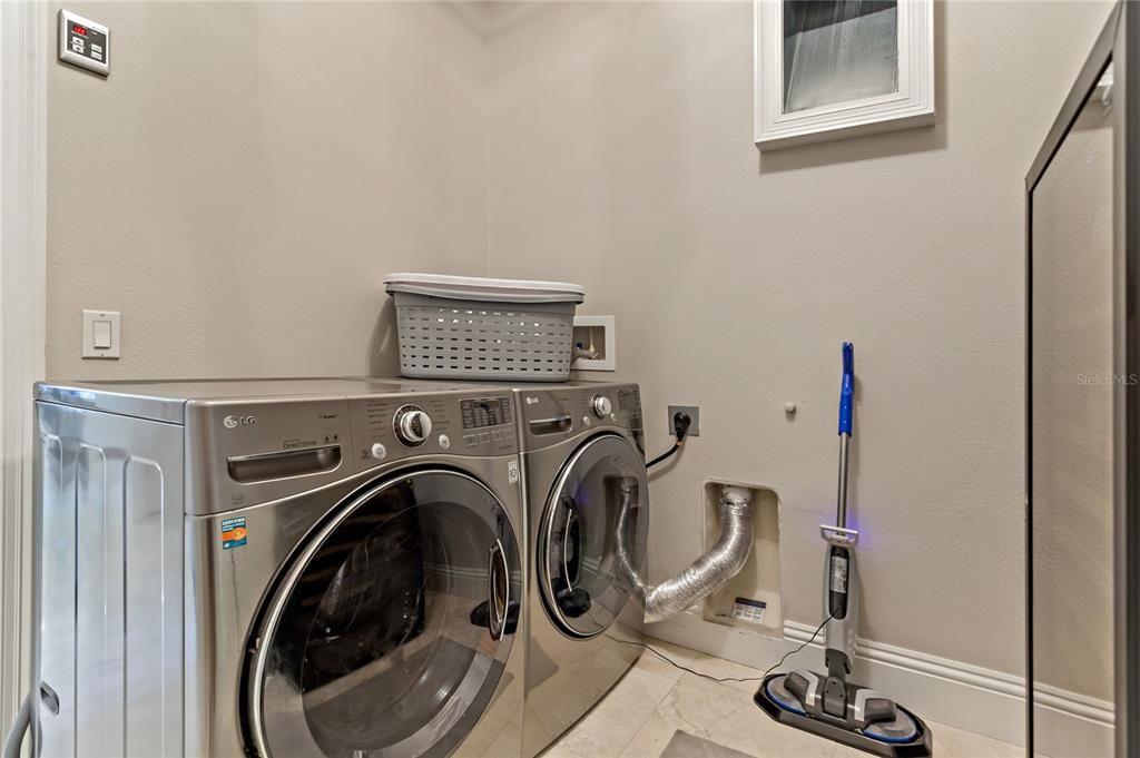 LG WASHER AND SENSOR-TECHNOLOGY DRYER PLUS A LAUNDRY CHUTE FROM UPSTAIRS KIDS ROOM!