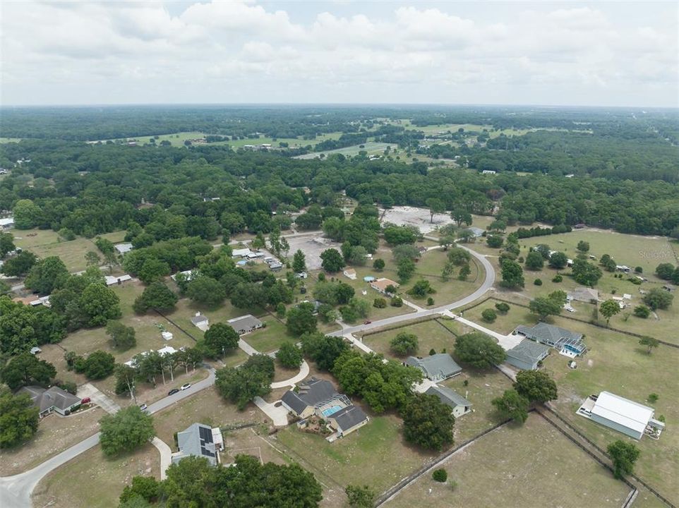 high surrounding aerial view
