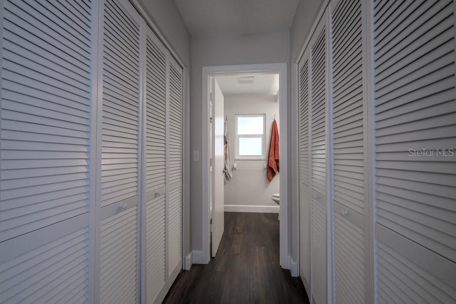 2 closets in Master bedroom