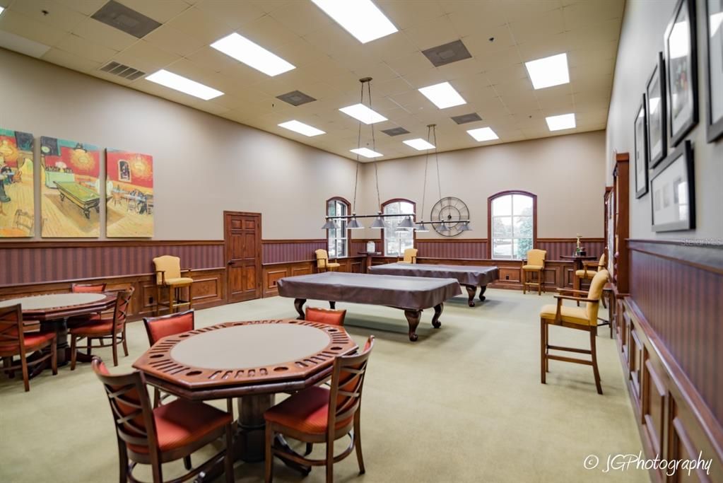The main clubhouse poker and billiards room.