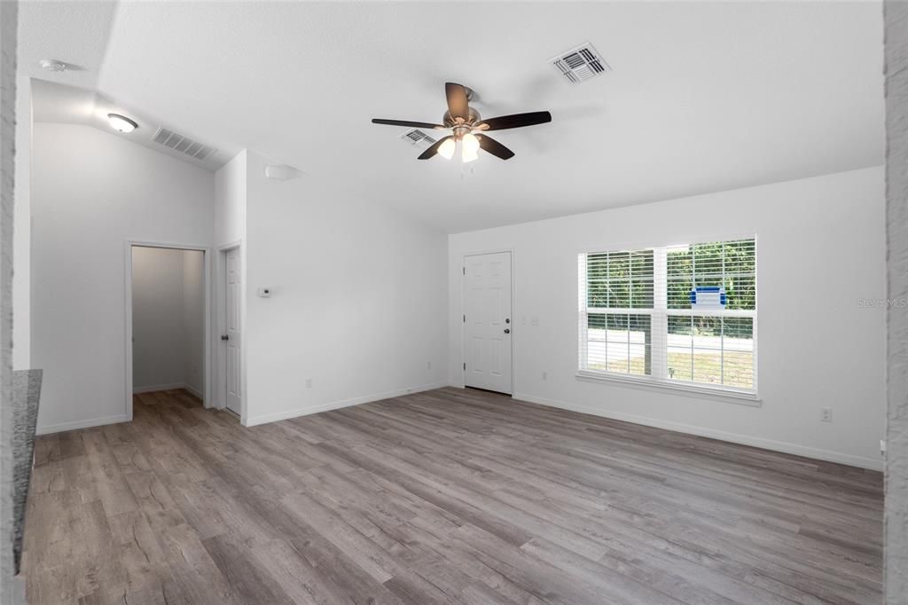 Living room with Luxury Vinyl Flooring